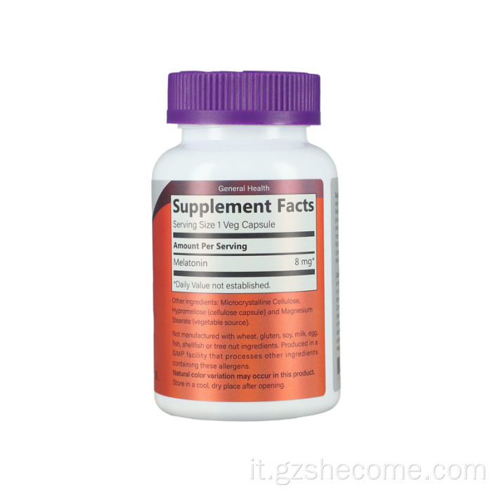 Supplementi di melatonina Ciclo di sonno sano capsule di melatonina